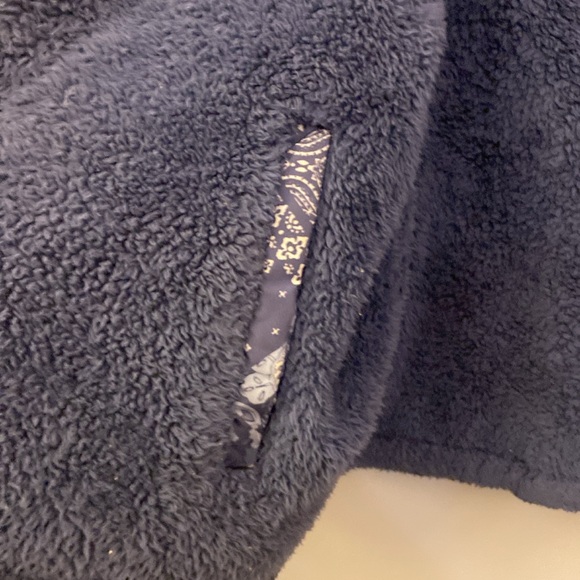 American Eagle Chill Blue Paisley Floral Reversible Puffer Jacket size medium - Picture 14 of 15